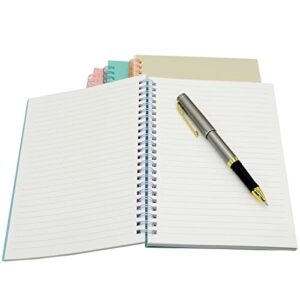 Yansanido Spiral Notebook, 4 Pcs 8.3 Inch x 5.9 Inch A5 Thick Plastic Hardcover 7mm College Ruled 4 Color 80 Sheets -160 Pages Journals for Study and Notes (4) - Image 3