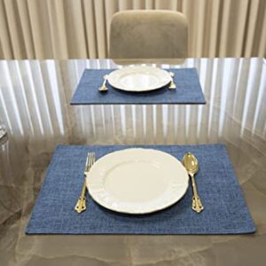 HOMEYNICE Placemat Set-Washable Place Mats for Parties, Elegant Table Mats for Kitchen Table, Set of 4 Dining Table Placemats, Heat-Resistant Cloth Placemats for Indoor and Outdoor,13x19-Navy Blue - Image 8