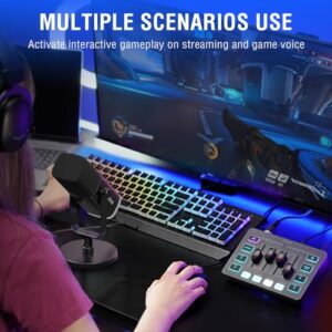 FIFINE Gaming Equipment Bundle, Dynamic XLR/USB Gaming Microphone Set with Streaming Audio Mixer for Podcast Recording Video Vocal, RGB Gamer Set with Volume Fader/XLR Interface for PC-AmpliGame KS5 - Image 3