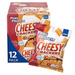 Pure Protein Cheesy Crackers, Cheddar, High Protein Snack, 12G Protein, 1.34 oz, 12 Count