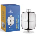AquaBliss HD HEAVY DUTY High Output Shower Filter – Latest Superior Advanced 30x Filter Media - Universal Multi-Stage Shower Head Filter for Chemicals, Chlorine, Pesticides (SF500) - Chrome